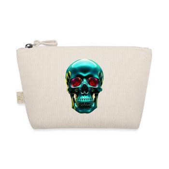 Green Skull - Organic Pouch - nature - Front