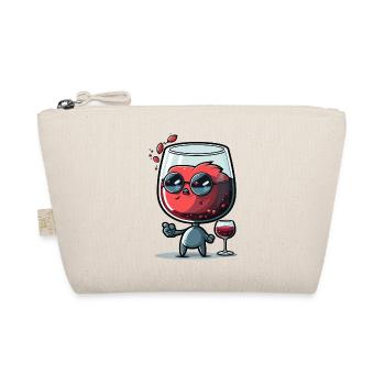 Wine Time: Ein verspieltes Cartoon-Design für Weinliebhaber - Bio-Täschchen - Natur - Vorne