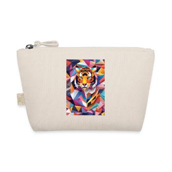 Royal Stripes: Origami Tiger - Organic Pouch - nature - Front
