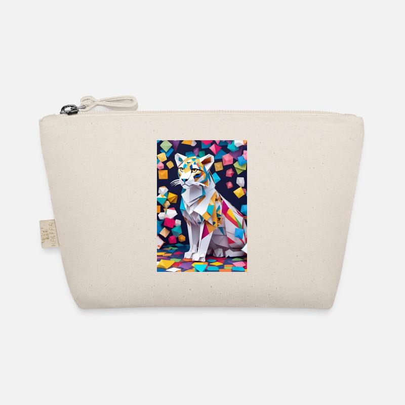 Arctic Elegance: A Snow Leopard's Grace Organic Pouch