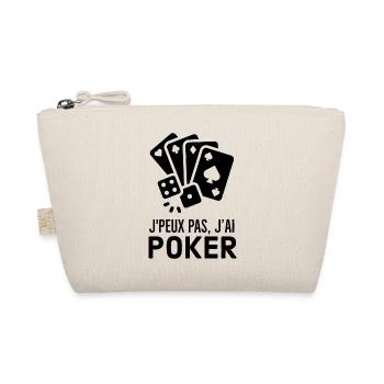 Je peux pas j ai poker joueur de cartes - Trousse biologique - nature - Devant