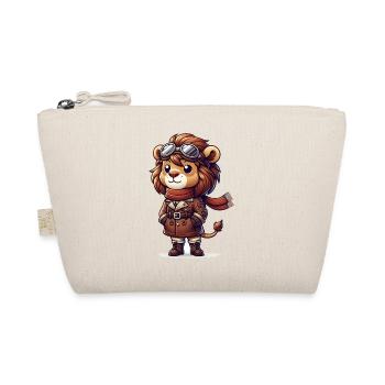 Cute Lion Pilot - Organic Pouch - nature - Front