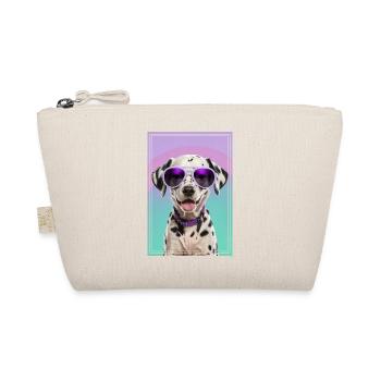 Cute dalmatian puppy with sunglasses - Organic Pouch - nature - Front
