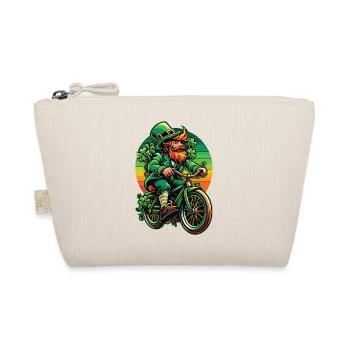 St. Patrick's Day Leprechaun Bicycle Design - Organic Pouch - nature - Front