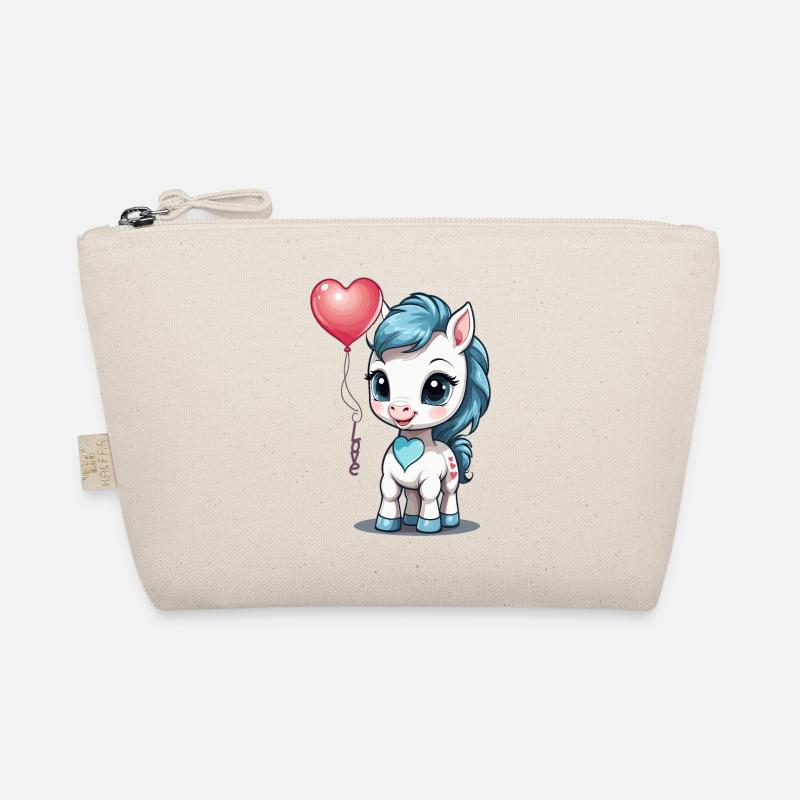 Süßes Pony mit Herz Bio-Täschchen