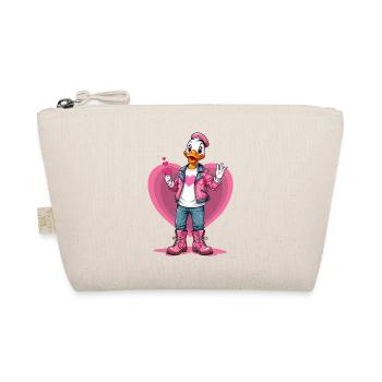 Cute duck with heart - Organic Pouch - nature - Front