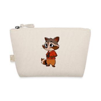 Adventurous Raccoon in Business Attire - Organic Pouch - nature - Front