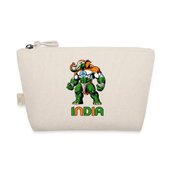 Motif du drapeau indien en forme d'éléphant - Trousse biologique - nature - Devant