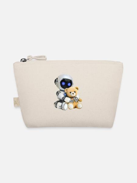 Robot Teddy - Organic Pouch - nature - Front