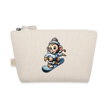 Chimpanzé sur snowboard sports d’hiver d’hiver - Trousse biologique - nature - Devant