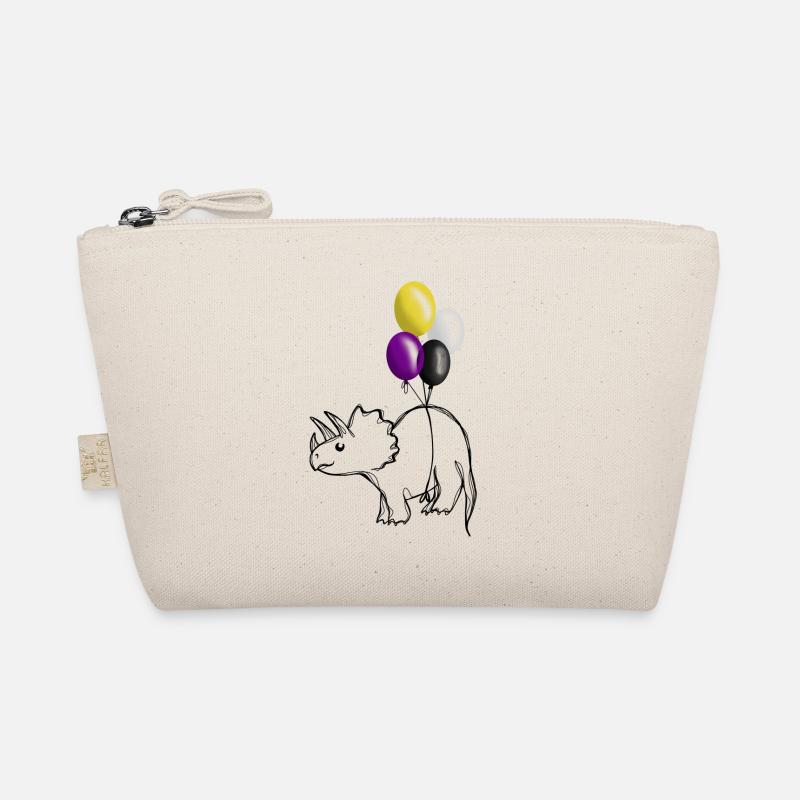 Pridosaur Dinosaur Nonbinary Organic Pouch