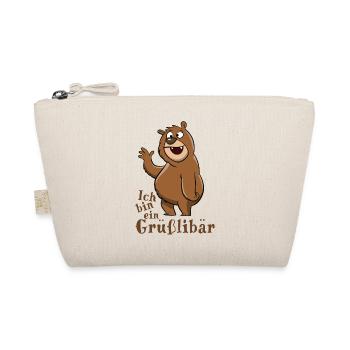 Ich bin ein Grüßlibär - Grizzly grüßt fröhlich - Bio-Täschchen - Natur - Vorne