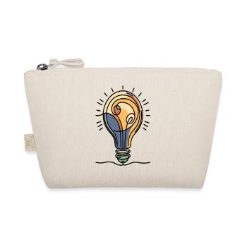 Leuchtende Ideen Bunte Glühbirne Design - Bio-Täschchen - Natur - Vorne