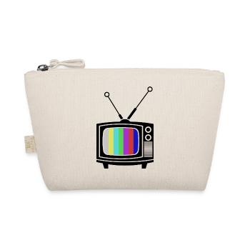 Retro Tv Vintage Television Set - Organic Pouch - nature - Front