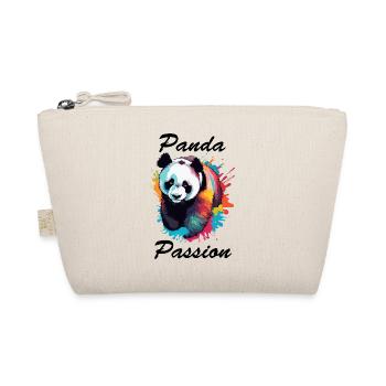 Panda / Tier / Zoo / Bambus / Wild / Kindlich - Bio-Täschchen - Natur - Vorne