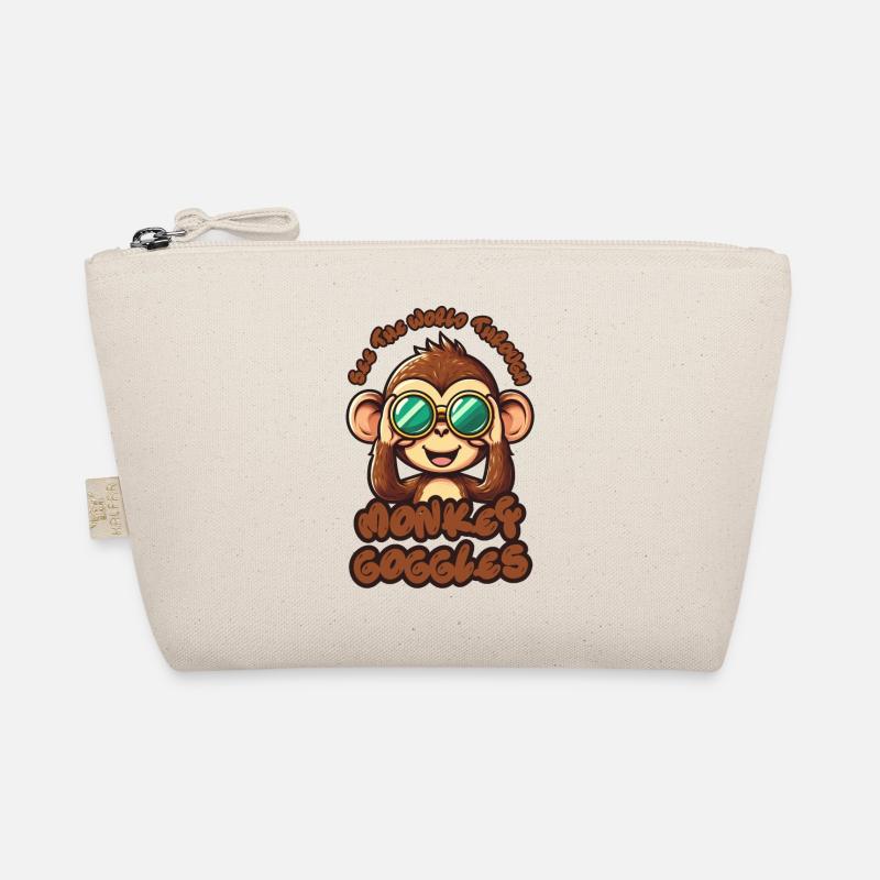 Cute Monkey: Sehen Sie die Welt durch eine Affenbrille! Bio-Täschchen