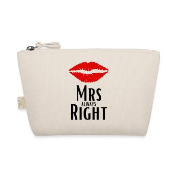 Mrs always Right Valenstinstag Liebe Beziehung - Bio-Täschchen - Natur - Vorne