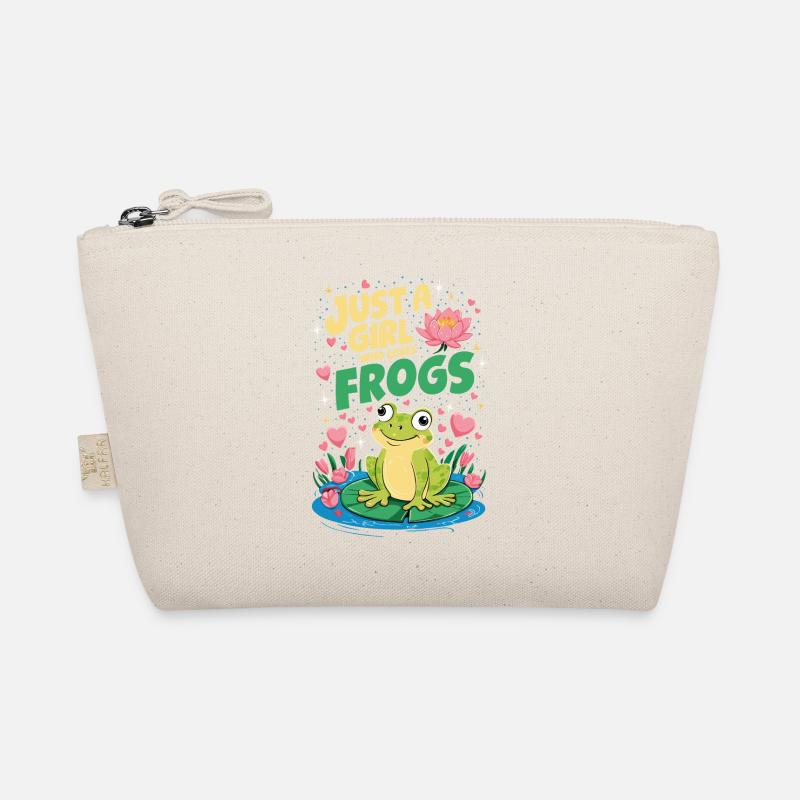 Just a girl who loves frogs - Bio-Täschchen - Natur