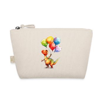Saurier mit bunten Luftballons - Bio-Täschchen - Natur - Vorne