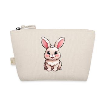 Cute Cartoon Kids Bunny Rabbit - Organic Pouch - nature - Front
