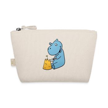 Hippopotamus Sandcastle - Organic Pouch - nature - Front