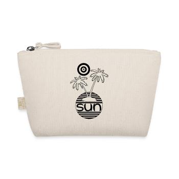 Sonne im Paradies (Schwarz) - Bio-Täschchen - Natur - Vorne