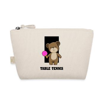 tischtennis tischtennisbär tischtennisspieler - Bio-Täschchen - Natur - Vorne