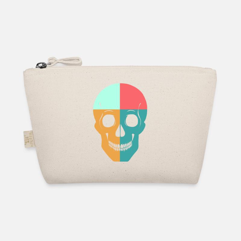 Quadricolor Skull Organic Pouch