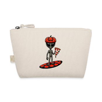 Halloween Alien Surfer Pizza Amateurs de pizza Drôle - Trousse biologique - nature - Devant