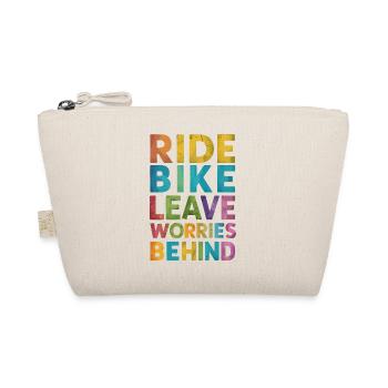 Ride Bike - Leave Worries Behind - Organic Pouch - nature - Front