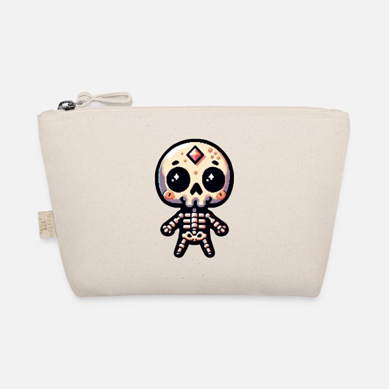 Pixelart Skeleton Organic Pouch
