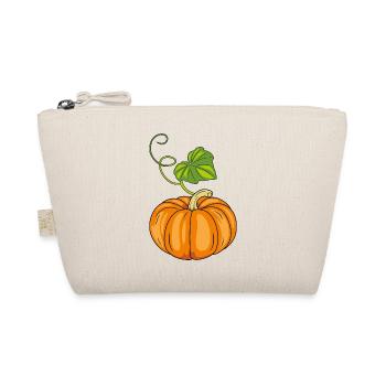 Ripe pumpkin with green leaf - Organic Pouch - nature - Front