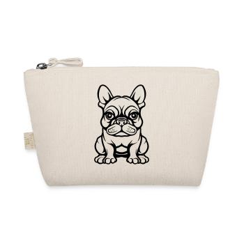 bulldogg hund comic - Bio-Täschchen - Natur - Vorne