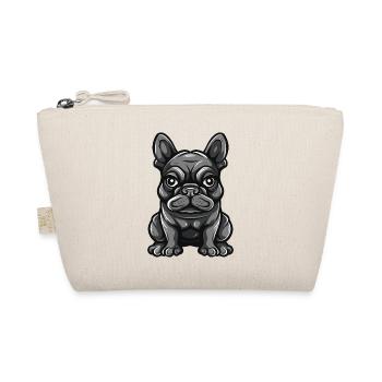 bulldogge hund comic - Bio-Täschchen - Natur - Vorne