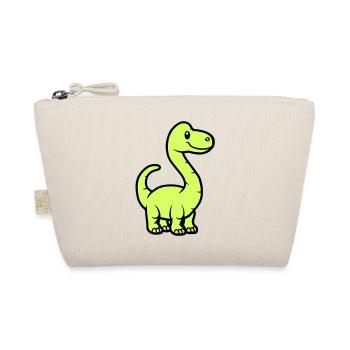 Dinosaur Brontosaurus Comic - Organic Pouch - nature - Front