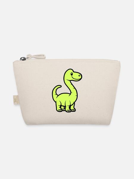 Dinosaur Brontosaurus Comic - Organic Pouch - nature - Front