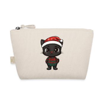 Panther Weihnachten - Bio-Täschchen - Natur - Vorne