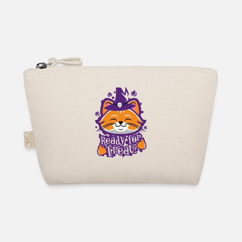 Cute Funny Halloween Kitty Organic Pouch