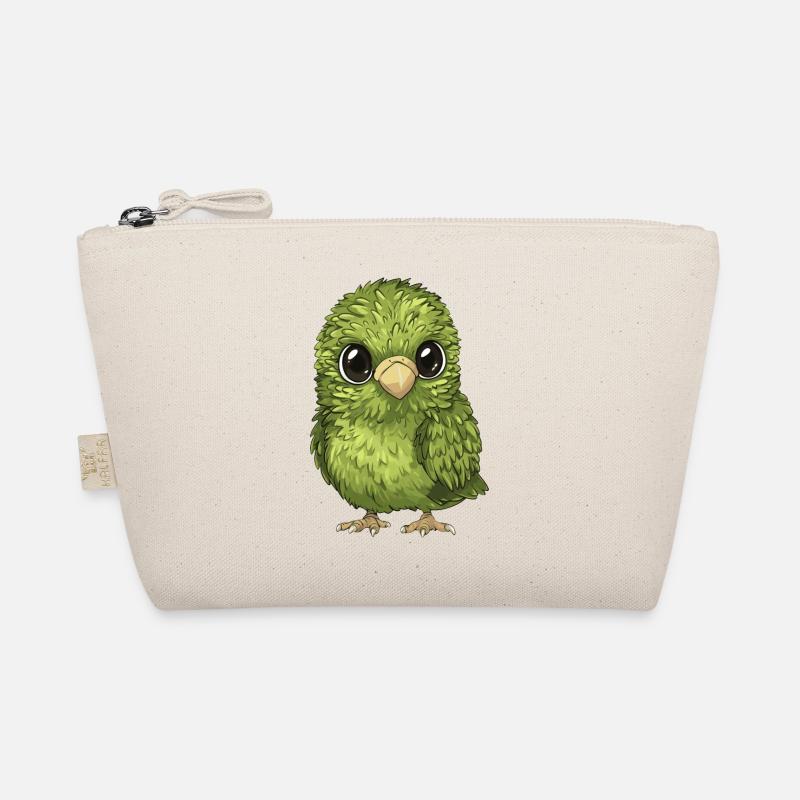 Kakapo - der süße Vogel aus Neuseeland - Bio-Täschchen - Natur