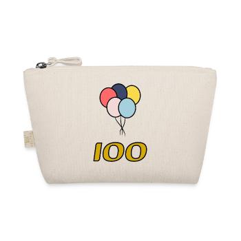 100. 100 YEARS. 100th ANNIVERSARY. BIRTHDAY 100 - Organic Pouch - nature - Front