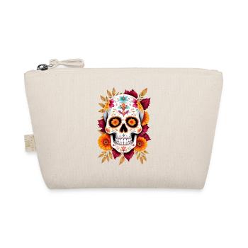 Mexican skull sugar skull calavera flowers - Organic Pouch - nature - Front