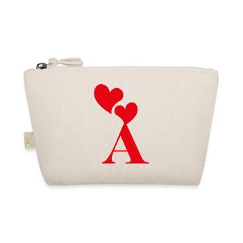 Red Heart Letter - Organic Pouch - nature - Front