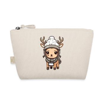 Reh Geweih Winter Tier Baby Comic - Bio-Täschchen - Natur - Vorne