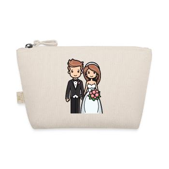 Mariée, Marié, Jeunes mariés, Mariage - Trousse biologique - nature - Devant