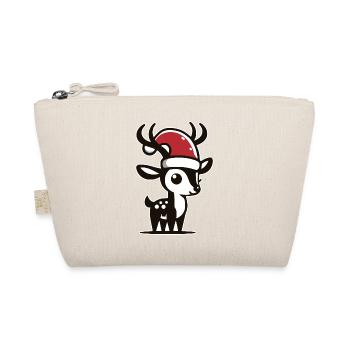 Christmas Deer Reindeer - Organic Pouch - nature - Front