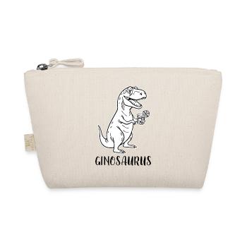 Ginosaurus - funny Trex Dino with gin - Organic Pouch - nature - Front