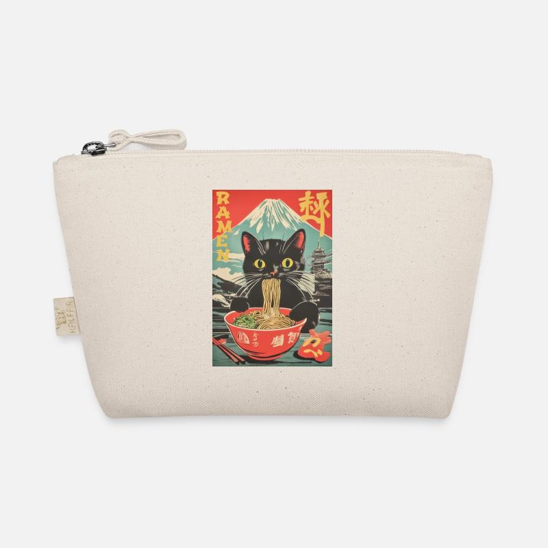 Vintage Anime Katze Ramen Japan - Bio-Täschchen - Natur