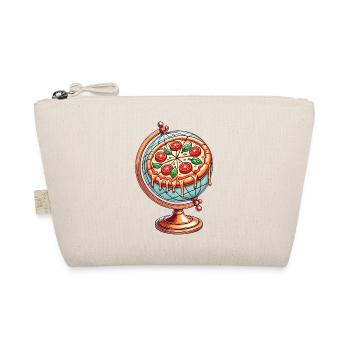 Pizza Globe Melting Cheese Design - Organic Pouch - nature - Front