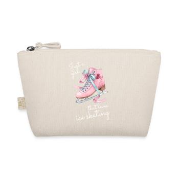 Just a Girl Who Loves Iceskates Girly Design - Organic Pouch - nature - Front