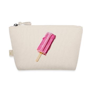 Pinkes Eis am STil - Bio-Täschchen - Natur - Vorne